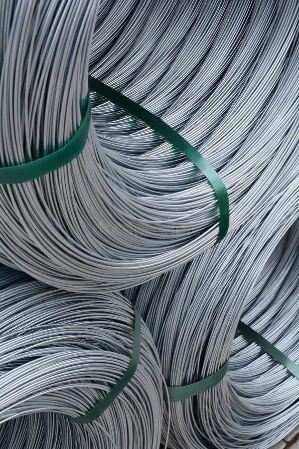 Rolls of zinc wire stock photo. Image of rabitts, industrial 84658920