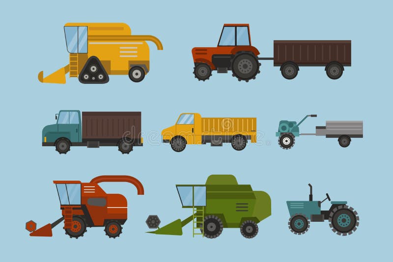 Rolnictwa rolnego wyposażenia przemysłowej maszynerii ciągnikowy syndykat i ekskawator wiejskiej maszynerii kukurydzany samochodo