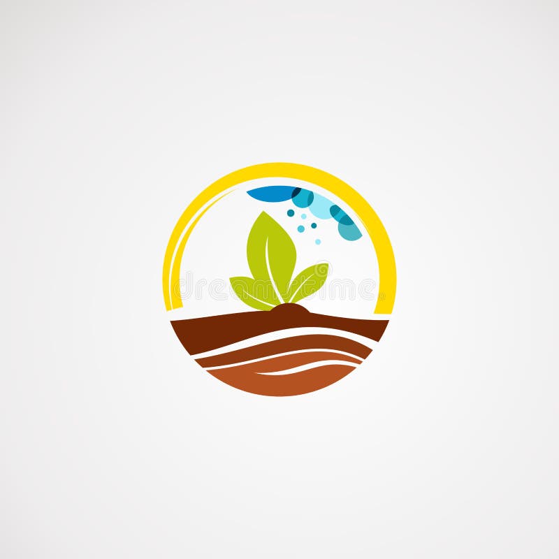 Rolnictwo logo krajobrazowy wektor, ikona, element i szablon dla firmy, ilustracji Rolnictwo logo krajobrazowy wektor, ikona, element i szablon dla firmy, ilustracji