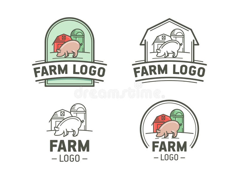 Rolny loga set ilustracji Rolny loga set ilustracji