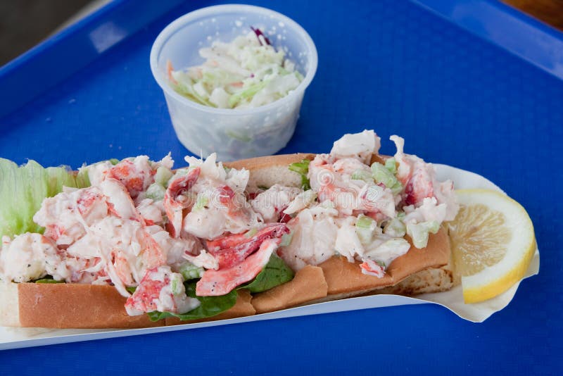 A traditional New England Lobster Roll Sandwich. A traditional New England Lobster Roll Sandwich.
