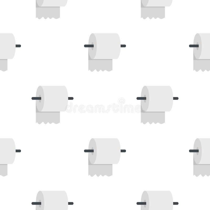 Rolo de papel higiênico branco em um teste padrão do suporte ilustração stock Rolo de papel higiênico branco em um teste padrão do suporte ilustração stock
