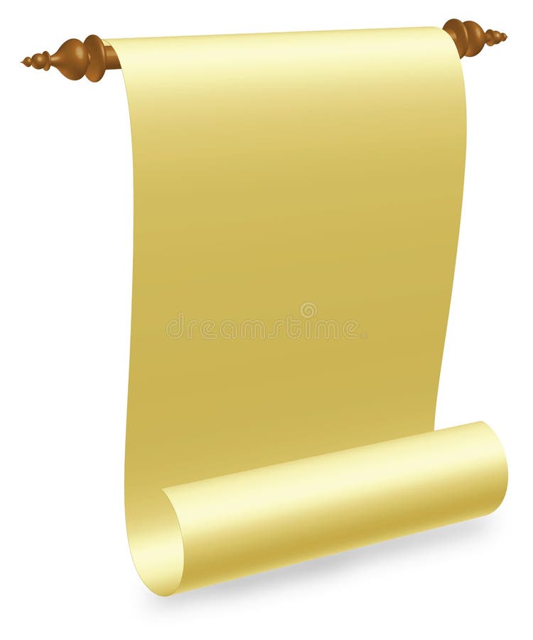 A illustration of a old parchment scroll for use as a background. A illustration of a old parchment scroll for use as a background