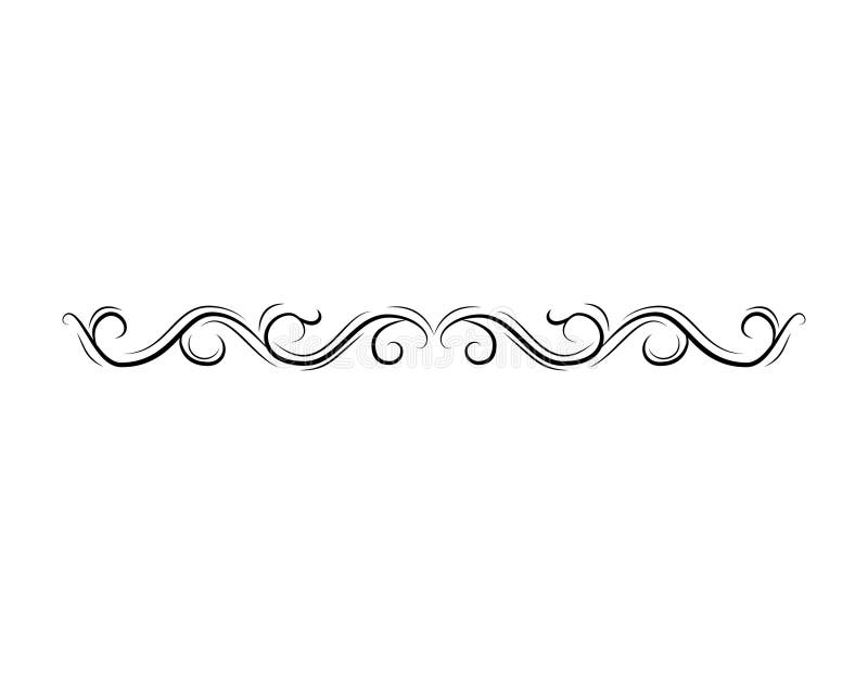 Rolverdeler Decoratieve Bloemenwervelingen, Rollen, Tekstkaders, Verdelers Uitstekende Vector stock illustratie Rolverdeler Decoratieve Bloemenwervelingen, Rollen, Tekstkaders, Verdelers Uitstekende Vector stock illustratie