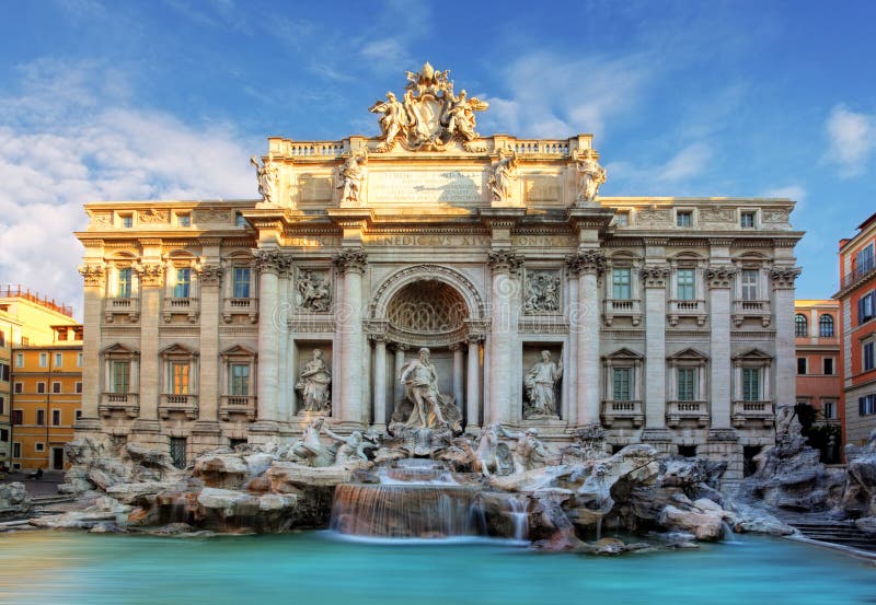 Roma, Fountain di Trevi, Italia