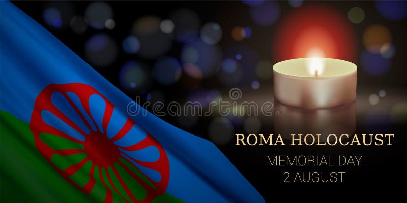 Roma Holocaust Memorial Day, o 2 de agosto ilustração do vetor Roma Holocaust Memorial Day, o 2 de agosto ilustração do vetor