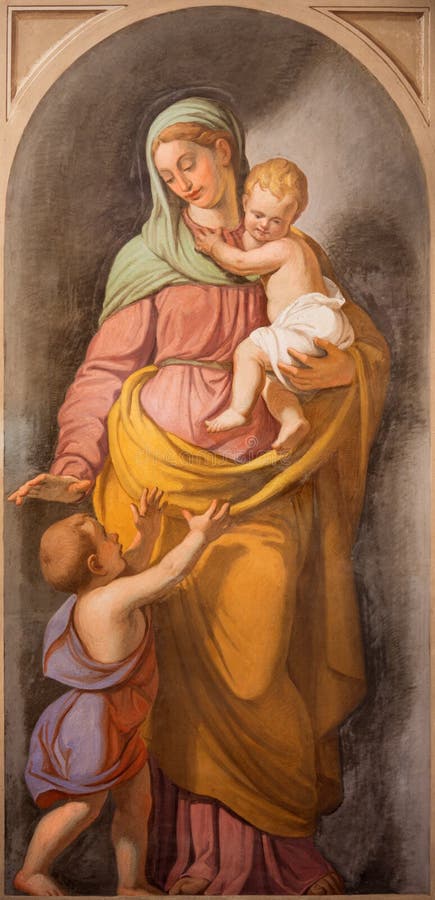 ROMA, ITALIA - 11 DE MARZO DE 2016: El fresco simbólico del amor como la virtud cardinal en los di Santi Giovanni e Pablo de la b fotografía de archivo libre de regalías ROMA, ITALIA - 11 DE MARZO DE 2016: El fresco simbólico del amor como la virtud cardinal en los di Santi Giovanni e Pablo de la b fotografía de archivo libre de regalías