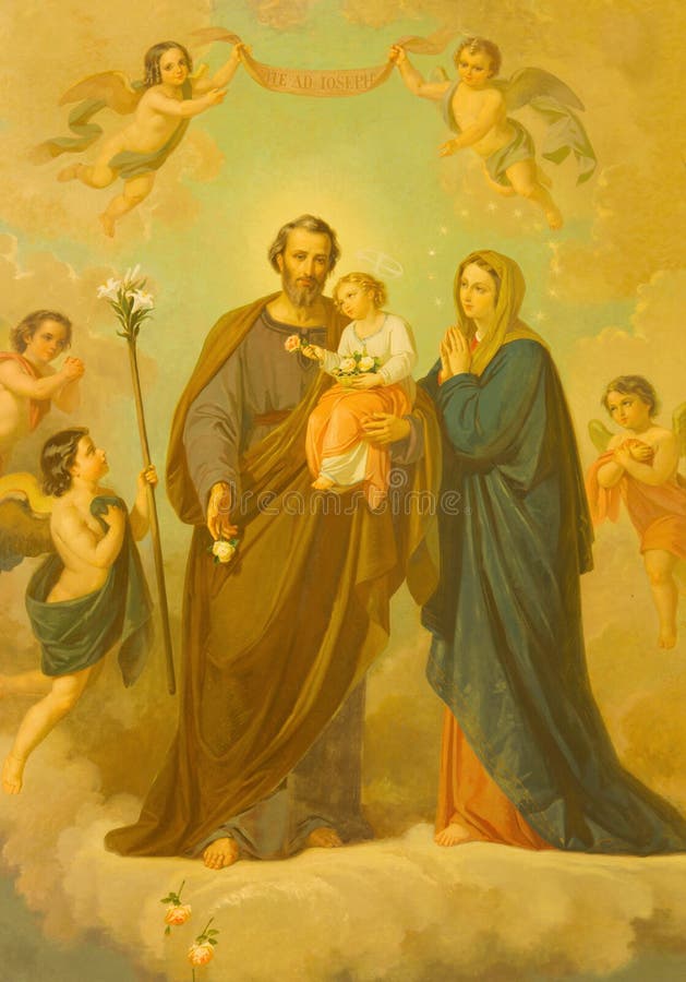 ROMA, ITALIA, 2016: La pittura della famiglia santa in Di Santa Maria Ausiliatrice della basilica della chiesa da un artista scon fotografie stock ROMA, ITALIA, 2016: La pittura della famiglia santa in Di Santa Maria Ausiliatrice della basilica della chiesa da un artista scon fotografie stock