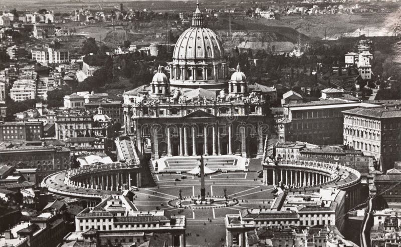 Rome Piazza San Pietro Salerno in the 1950s Editorial Image - Image of ...