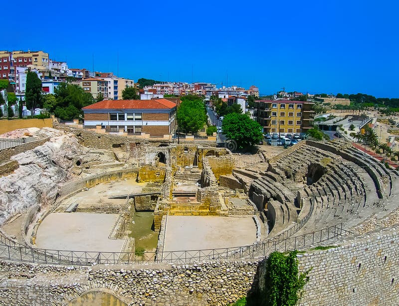 The Roman Amphitheater In Tarragona, Spain Stock Image Image of ancient, spain 21200861