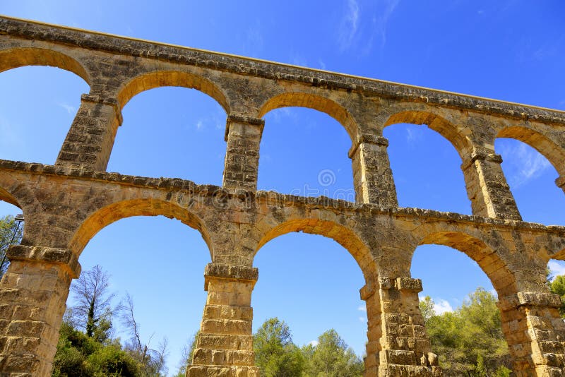 Roman aqueduct stock photos