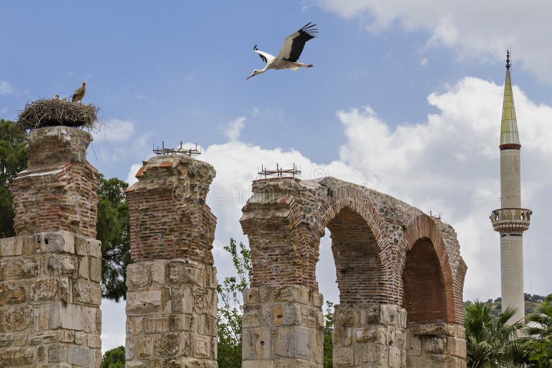 Roman aqueduct, Ephesus, Selcuk, Izmir, Turkey