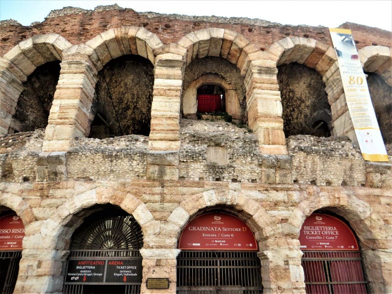 Italy, Piazza Bra, Arena, One Of The Best Preserved Roman