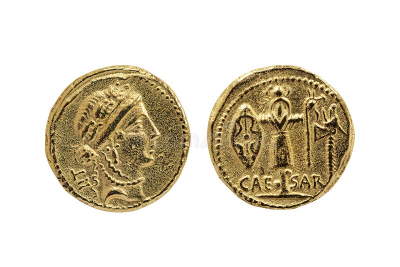 Roman Aureus Gold Coin-Replik von Julius Caesar