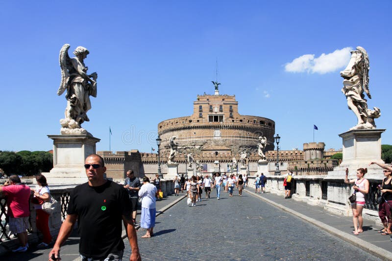 Roman bridge over the Tiber River