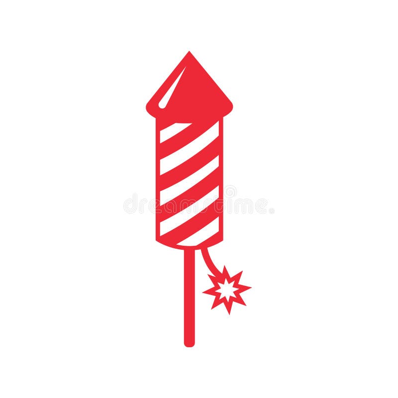 Roman Candle Firework Rockets Vector Illustration Design Stock Vector