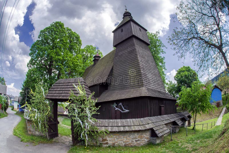 The Roman Catholic wooden church in Hervartov, Slovakia