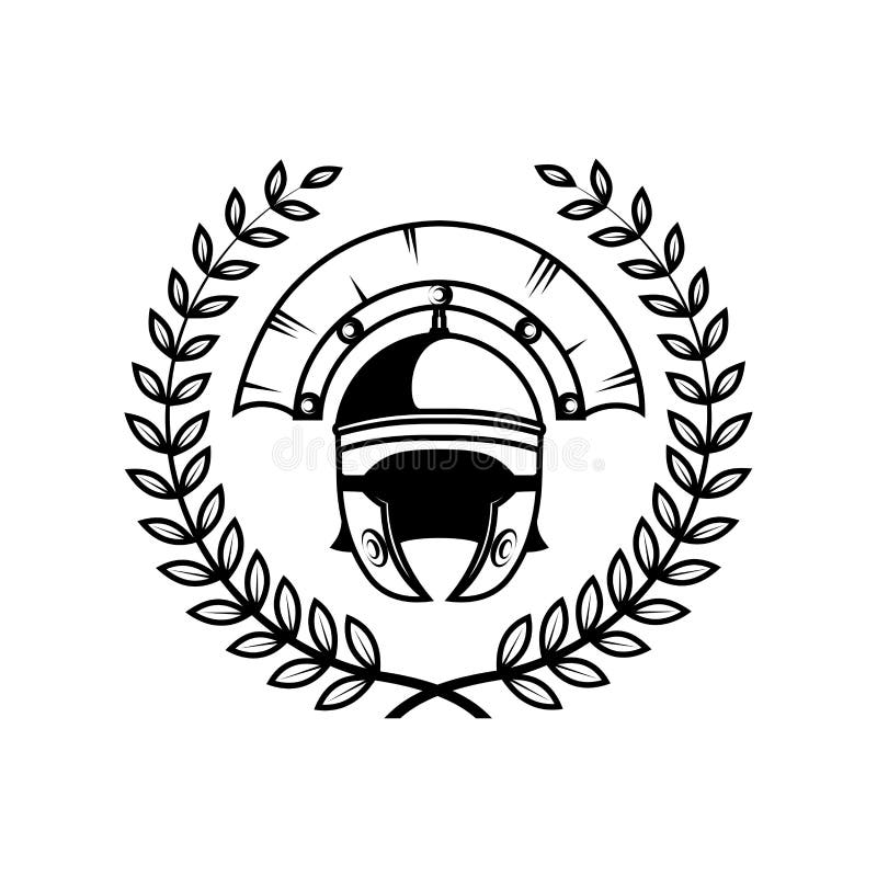 Roman Centurion Helmet Vector Illustration Stock Vector Illustration