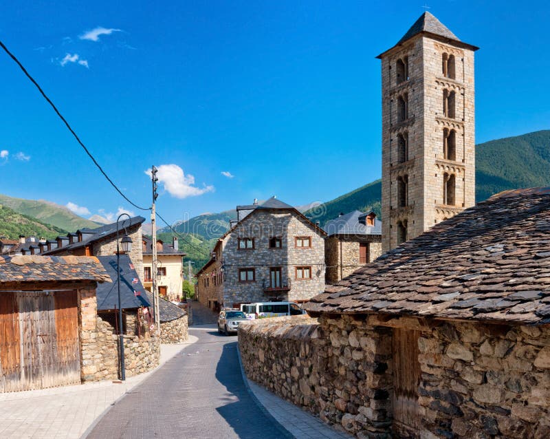 Roman Church of Santa Eulalia in Erill-la-Vall in Catalonia, Spain