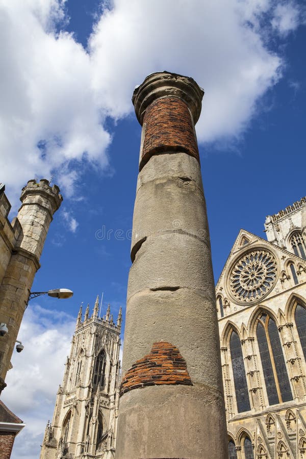 Roman Column em York fotografia de stock royalty free