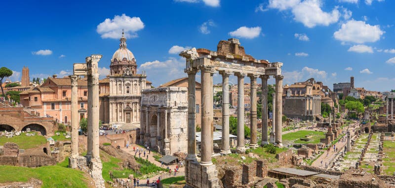 Roman Forum i Rome fotografering för bildbyråer Roman Forum i Rome fotografering för bildbyråer