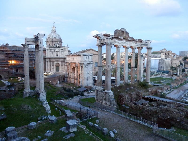 Roman Forum i staden av Rome i Italia arkivbilder Roman Forum i staden av Rome i Italia arkivbilder