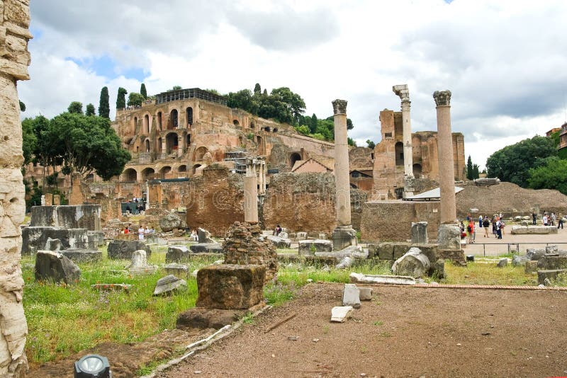 Roman forum in Rome, Italy royalty free stock photography