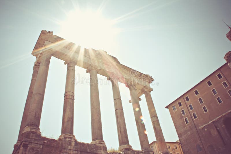 Roman Forum ruins in Italy