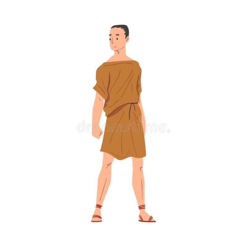 Roman Man in Traditional Clothes, Ancient Rome Plebeian Citizen ...