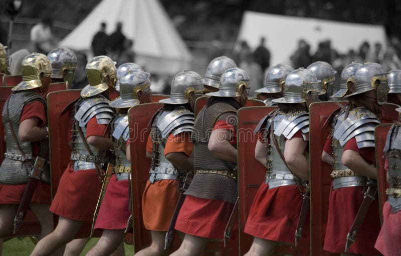 Roman militaire weer invoeren stock fotografie Roman militaire weer invoeren stock fotografie