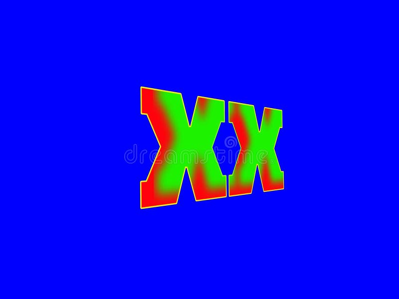 Roman numeral 20 in various colors stock illustration