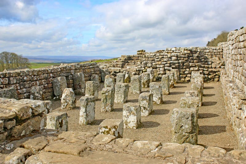 Roman remains at Housesteads, Northumberland royalty free stock photo Roman remains at Housesteads, Northumberland royalty free stock photo