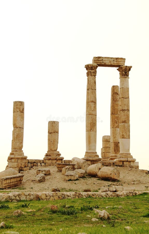 Roman Ruins Against White stock photography