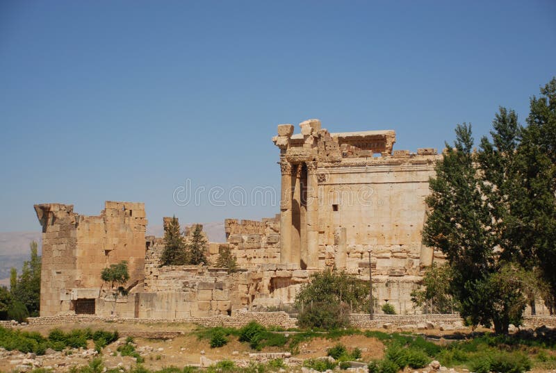 Roman ruins bacchus temple