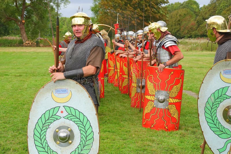 Roman Soldiers Re-enactment Group in England Editorial Stock Image ...