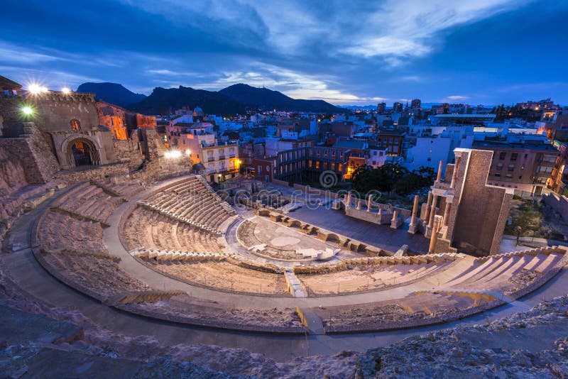 Roman Theatre in Cartagena lizenzfreie stockfotografie Roman Theatre in Cartagena lizenzfreie stockfotografie