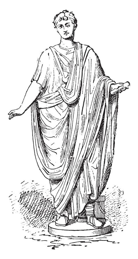 Roman Toga. Ancient Commander, Emperor Male Dress Stock Vector ...