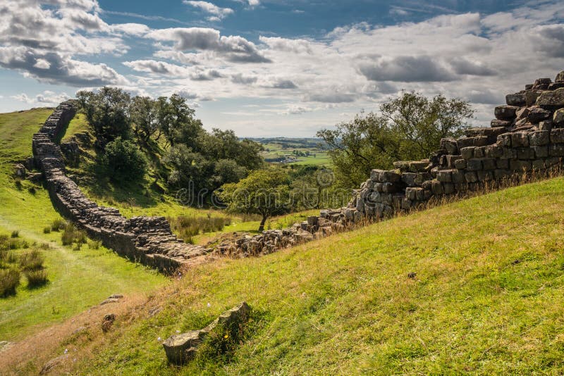 Roman Wall bei Walltown stockfoto Roman Wall bei Walltown stockfoto