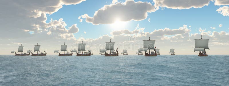 Roman Warships antigo ilustração do vetor Roman Warships antigo ilustração do vetor