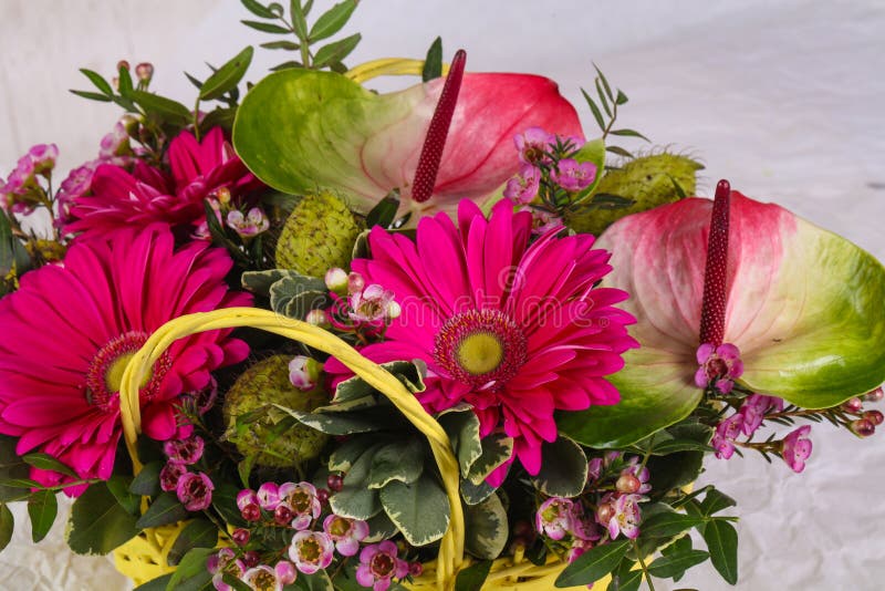 Romance flower bouquet stock image. Image of bright 122964197