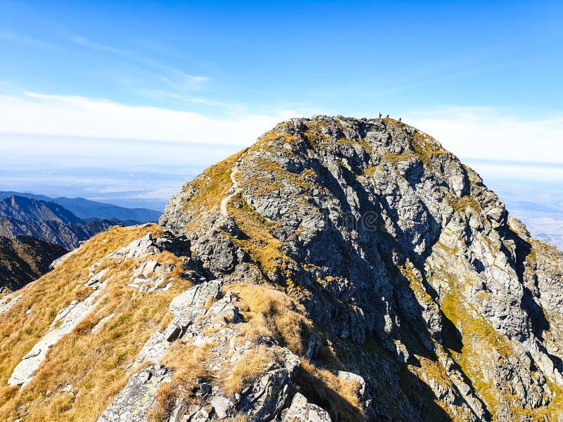 Romania Fagaras Mountains Buteanu Peak Stock Image Image Of