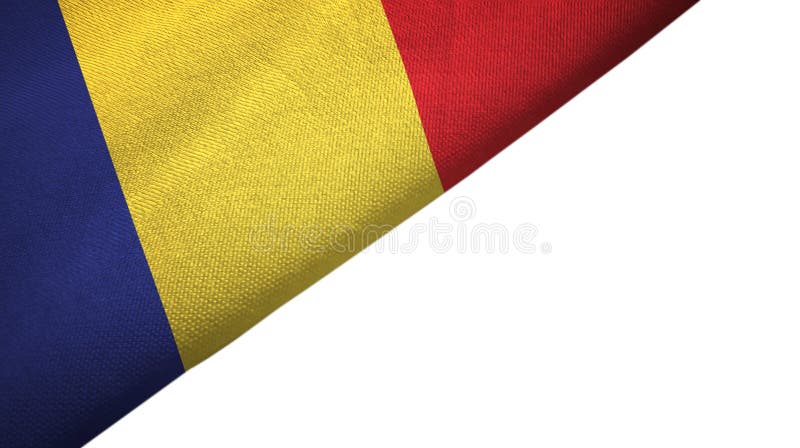 Romania Flag Left Side With Blank Copy Space Stock Illustration ...