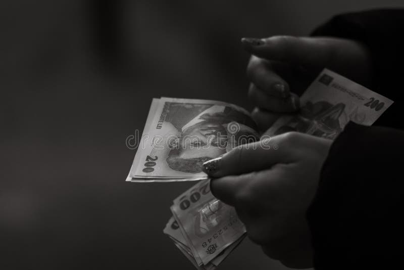 Romania LEI money. Romanian LEI currency stock photography