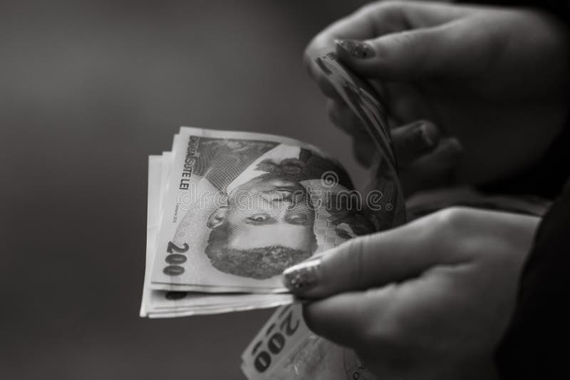 Romania LEI money. Romanian LEI currency royalty free stock photos