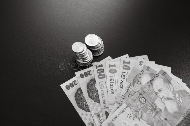Romania LEI money. Romanian LEI currency stock image