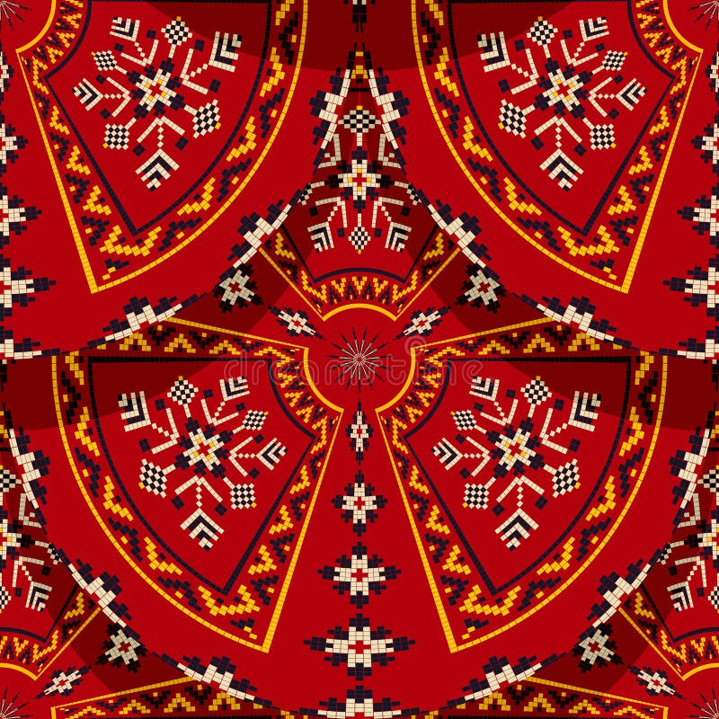 Romanian Embroidery Seamless Pattern 24 Stock Vector - Illustration of ...
