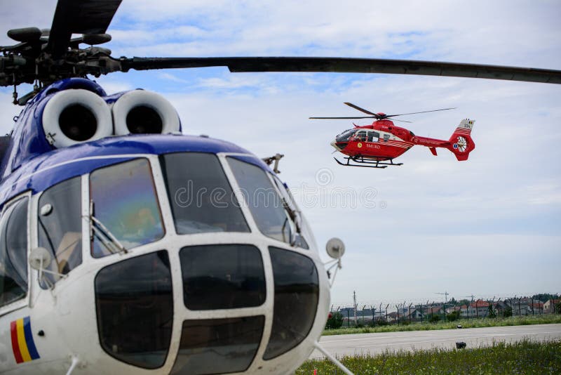 Flying medical Helicopter EC 35