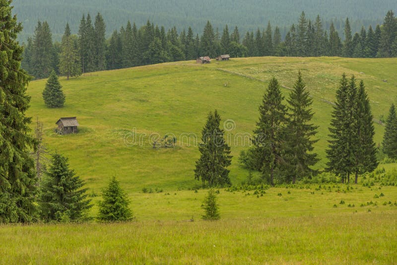 Romanian Hillside and Village Stock Image - Image of overlook, town ...