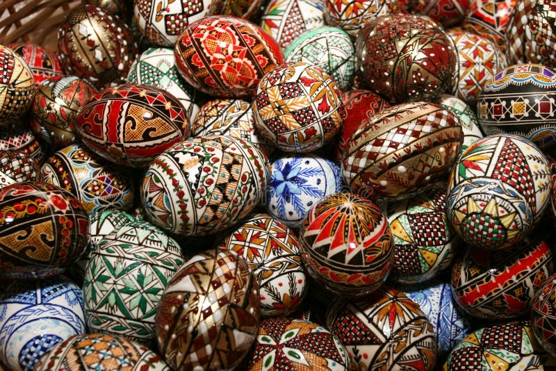Romanian Traditional Easter Eggs Stock Photo Image of religious