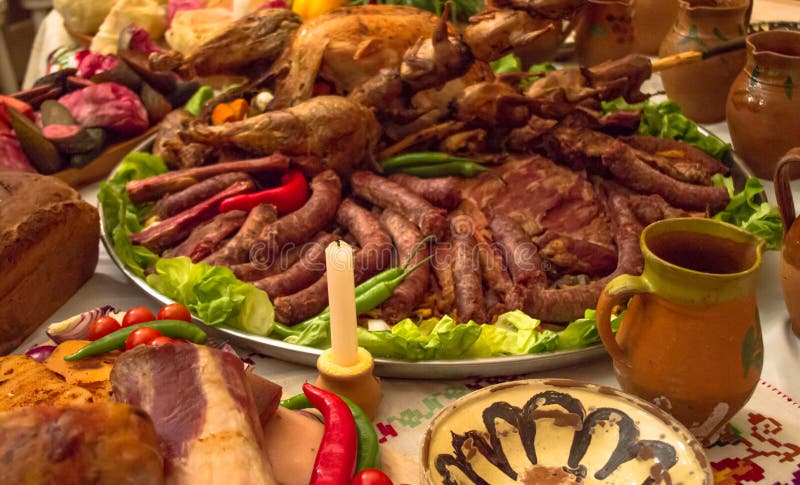 Romanian traditional food stock image